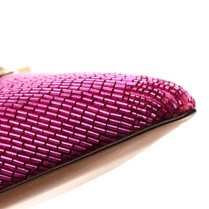 Valentino Garavani Nappa Beaded Embroidered Rockstud Ankle Strap 100mm Pumps 41 Pink 10 of 10