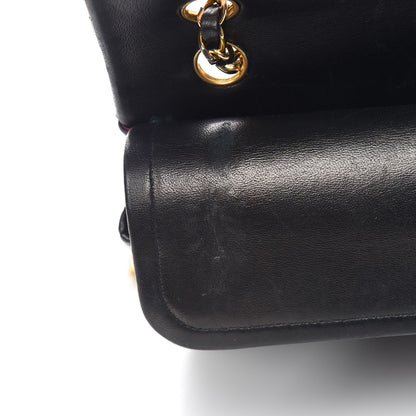 Chanel Lambskin Quilted Medium Double Flap Black 15 of 19