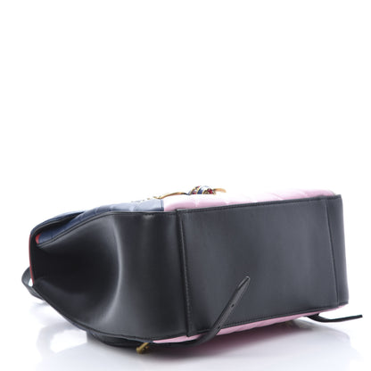 Gucci Calfskin Bamboo Trapuntata Queen Margaret Backpack Blue Agata Hibiscus Red Mystic White Sugar Pink 3 of 9