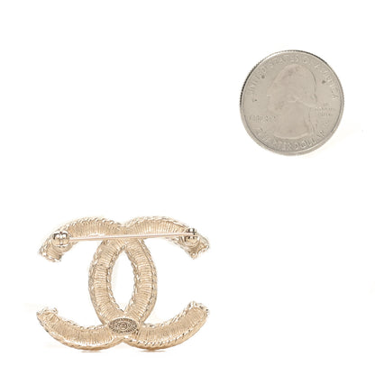Chanel Pearl CC Brooch Gold 2 of 3