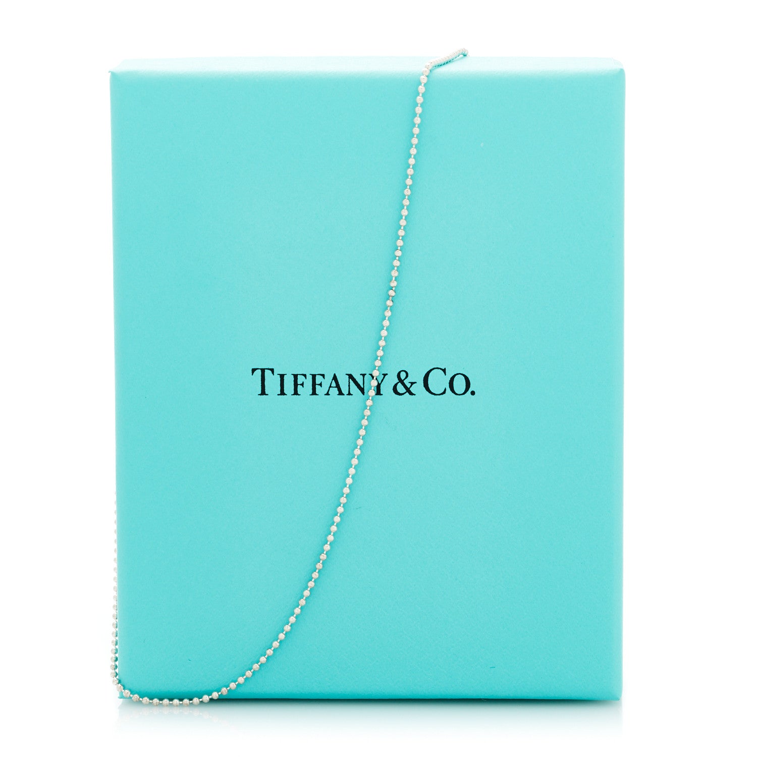 Tiffany Sterling Silver 1.2mm Bead Chain Necklace 18" 9 of 9