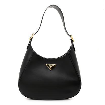 Prada Box Calfskin Shoulder Bag Black 1 of 11