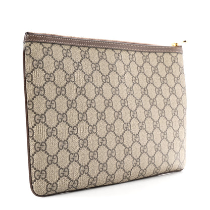 Gucci GG Supreme Monogram Large Ophidia Pouch Clutch Brown 3 of 8