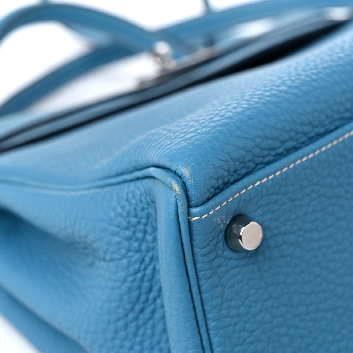 Hermes Togo Kelly Retourne 32 Blue Jean 9 of 16