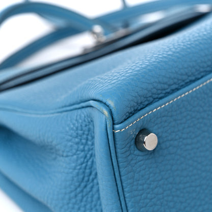 Hermes Togo Kelly Retourne 32 Blue Jean 9 of 16