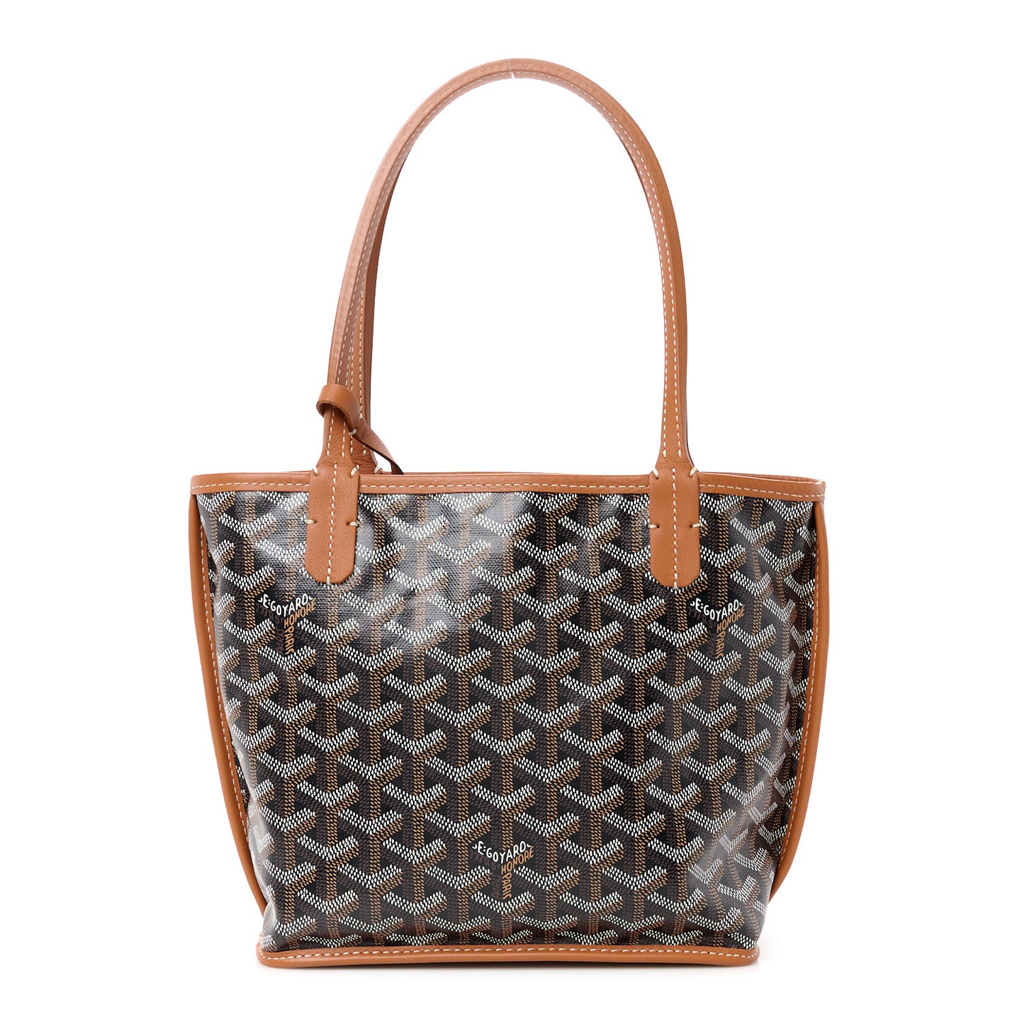 Goyardine Reversible Mini Anjou Black Gold