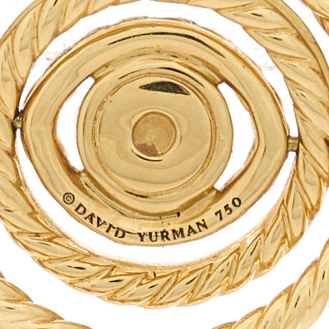 David Yurman 18K Yellow Gold Diamond Emerald Evil Eye Mobile Amulet Pendant 4 of 4