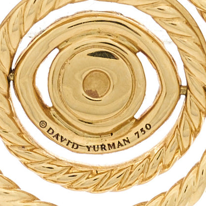 David Yurman 18K Yellow Gold Diamond Emerald Evil Eye Mobile Amulet Pendant 4 of 4