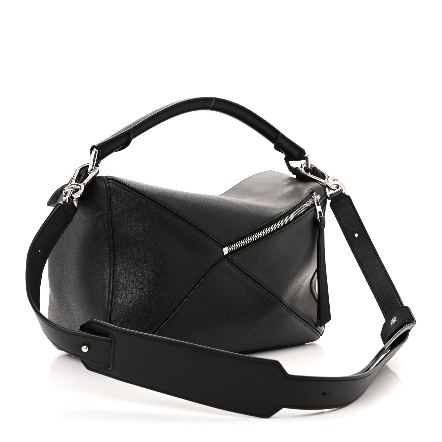 Calfskin Medium Puzzle Bag Black