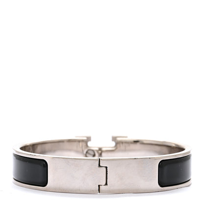 Hermes Enamel Narrow Clic Clac H Bracelet PM Black 3 of 5