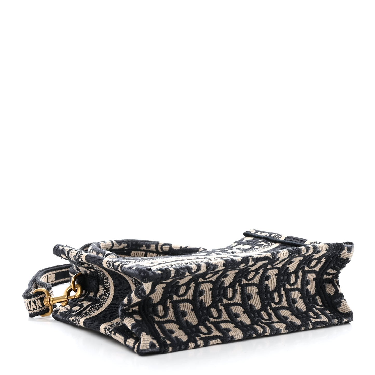 Oblique Mini Book Tote With Strap Blue Multicolor