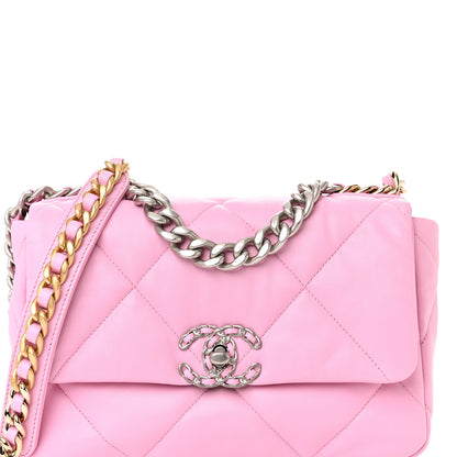 Chanel Lambskin Quilted Medium Chanel 19 Flap Pink 8 of 10