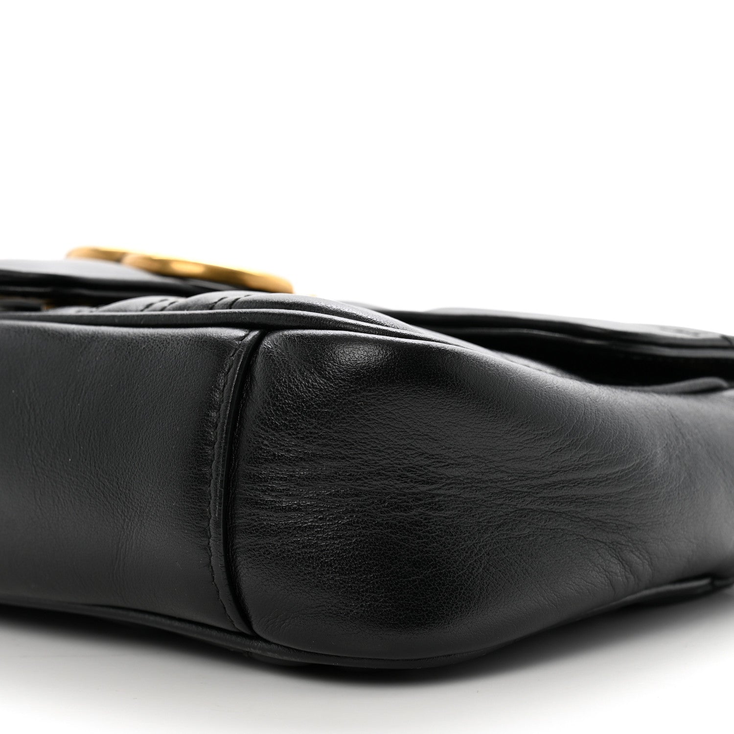 Gucci Calfskin Matelasse Mini GG Marmont Shoulder Bag Black 10 of 10