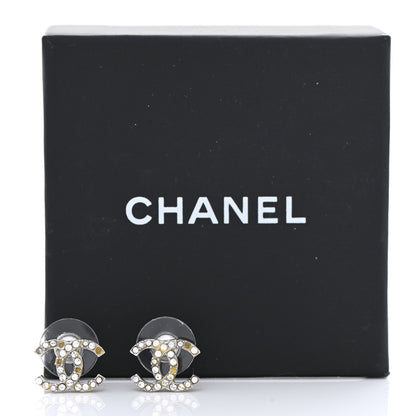 Chanel Crystal CC Earrings Silver 7 of 7