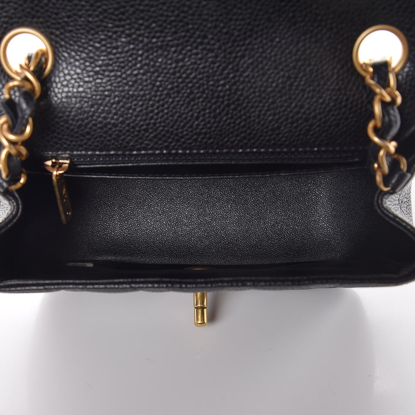 Caviar Quilted Mini Square Flap Black