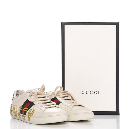 Gucci X SEGA Calfskin Ayers Web Guccy Womens Ace Sneakers 37 White 12 of 12