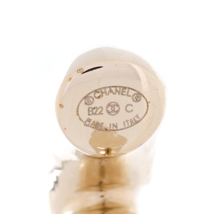 Chanel Metal Large CC Earrings Light Gold 4 of 4