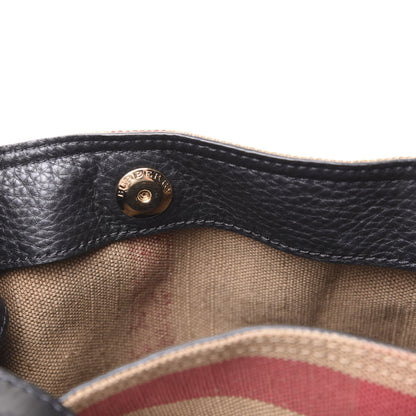 Burberry Canvas Mega Check Mini Ashby Tassel Crossbody Black 10 of 11
