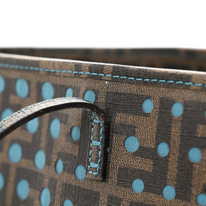 Fendi Zucca Spalmati Perforated Medium Roll Tote Tobacco Pavone 15 of 16