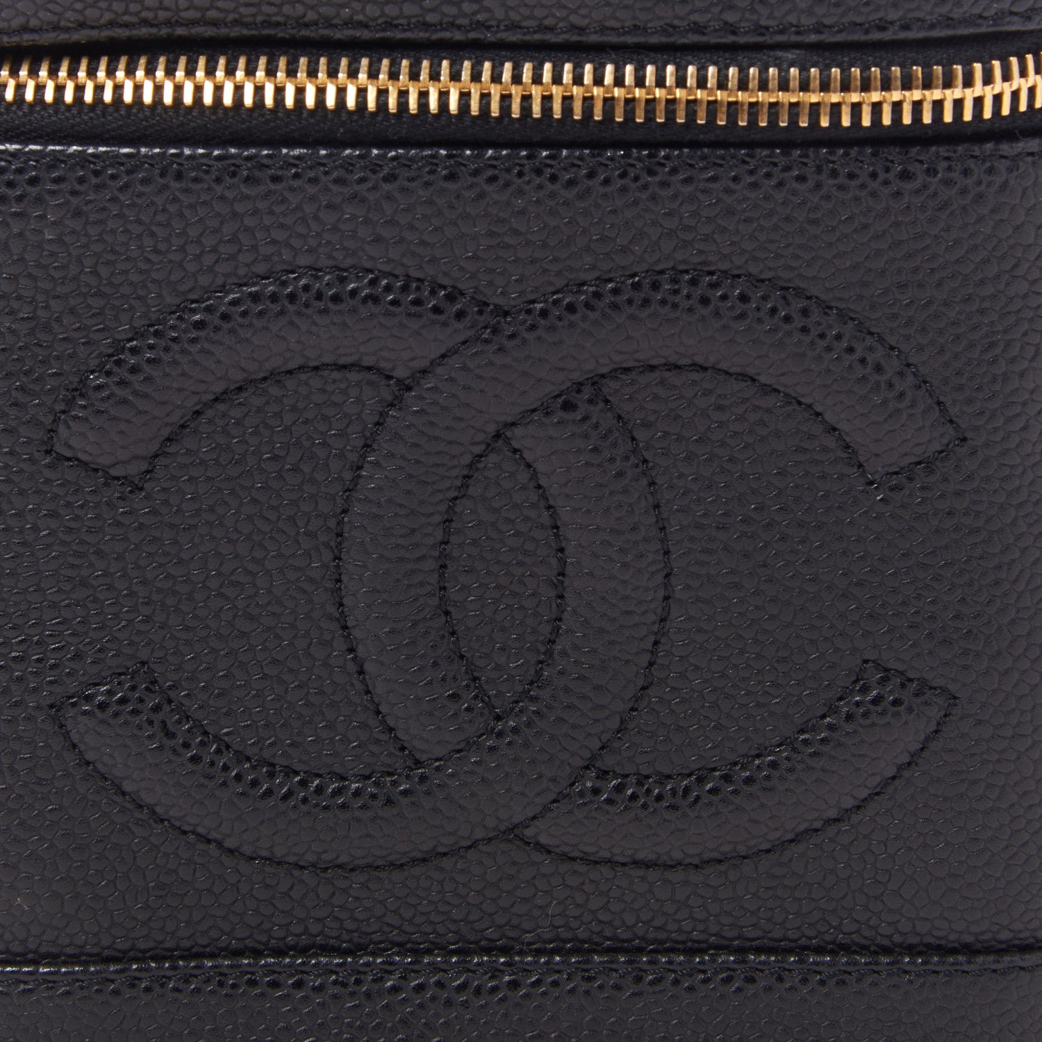 Chanel Caviar Cosmetic Vanity Bag Black 7 of 10