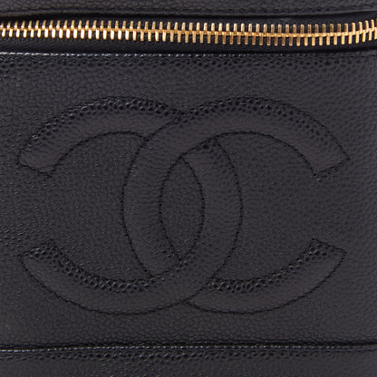 Chanel Caviar Cosmetic Vanity Bag Black 7 of 10