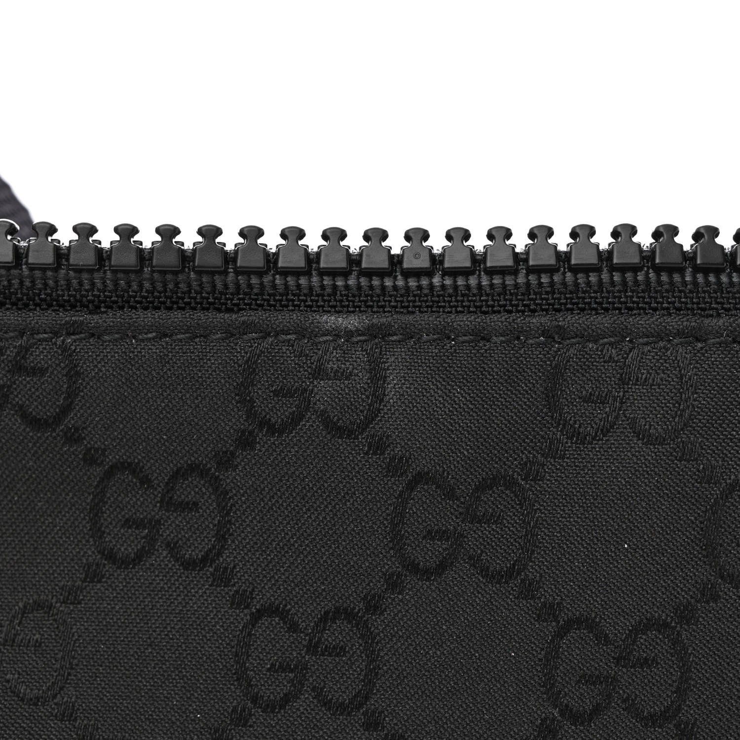 Gucci Nylon Monogram Medium Flat Messenger Bag Black 11 of 12
