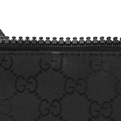 Gucci Nylon Monogram Medium Flat Messenger Bag Black 11 of 12