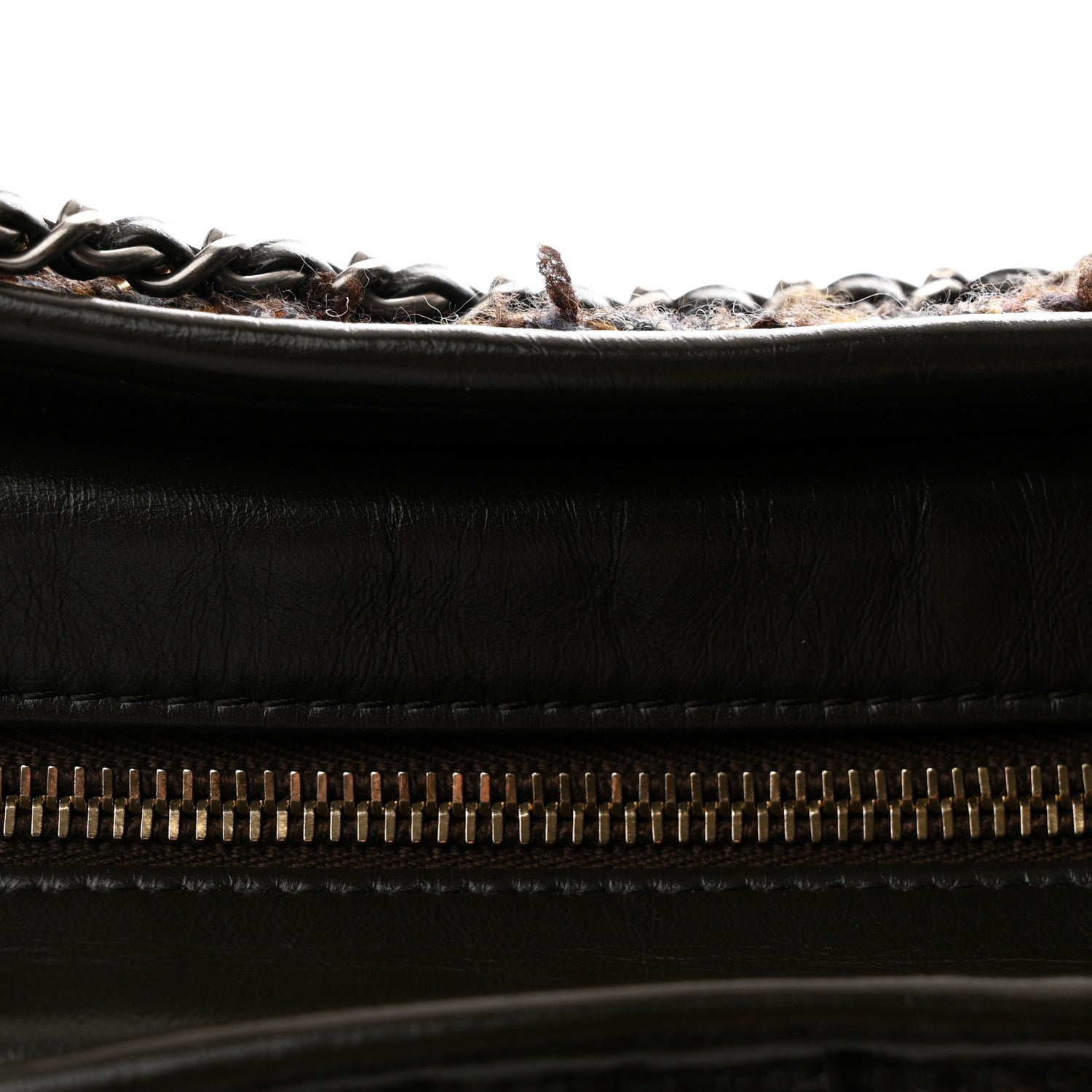 Chanel Tweed Calfskin Medium Gabrielle Hobo Brown 12 of 13