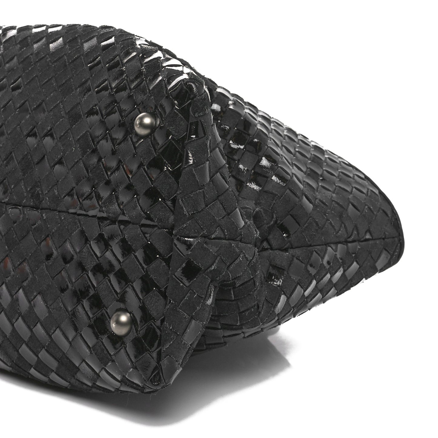 Intrecciato Rugiada Vintaga Medium Shopper Black