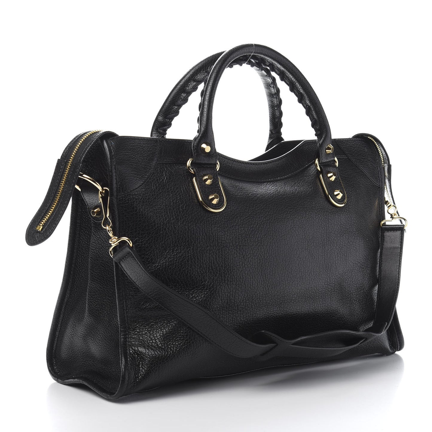 Chevre Gold Metallic Edge Hardware City Black