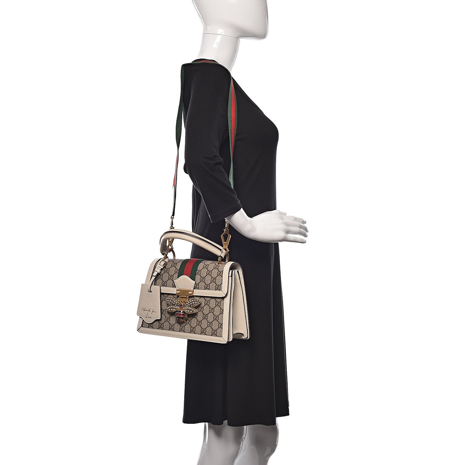 Gucci GG Supreme Monogram Small Queen Margaret Top Handle Bag White 2 of 12