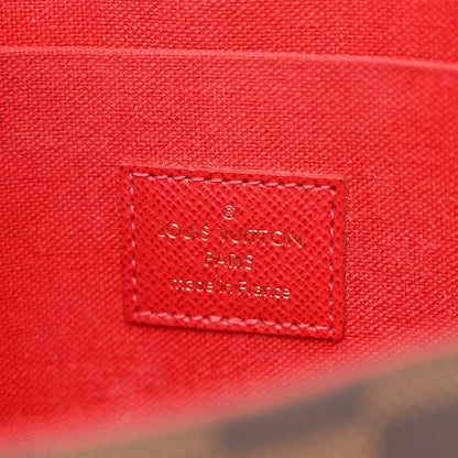 Louis Vuitton Damier Ebene Pochette Felicie Chain Wallet 6 of 9