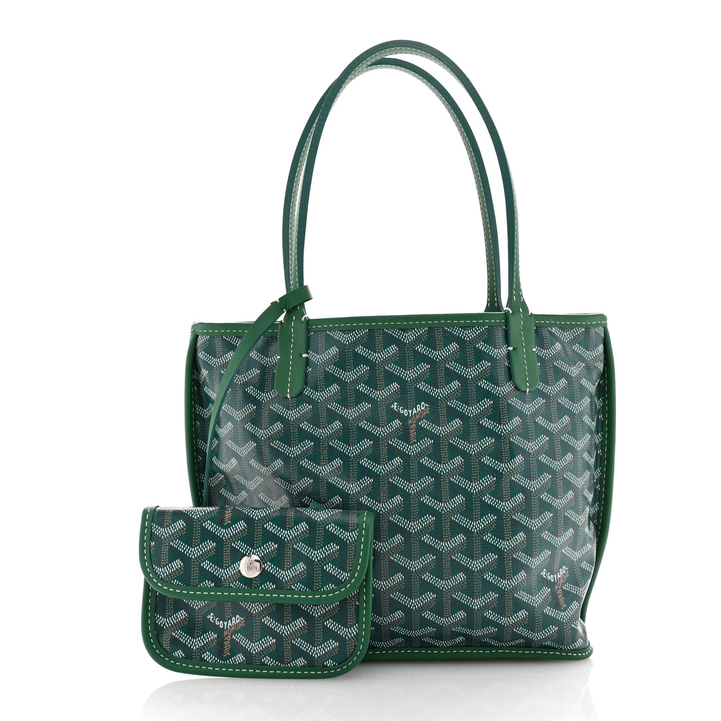 Goyardine Reversible Mini Anjou Green