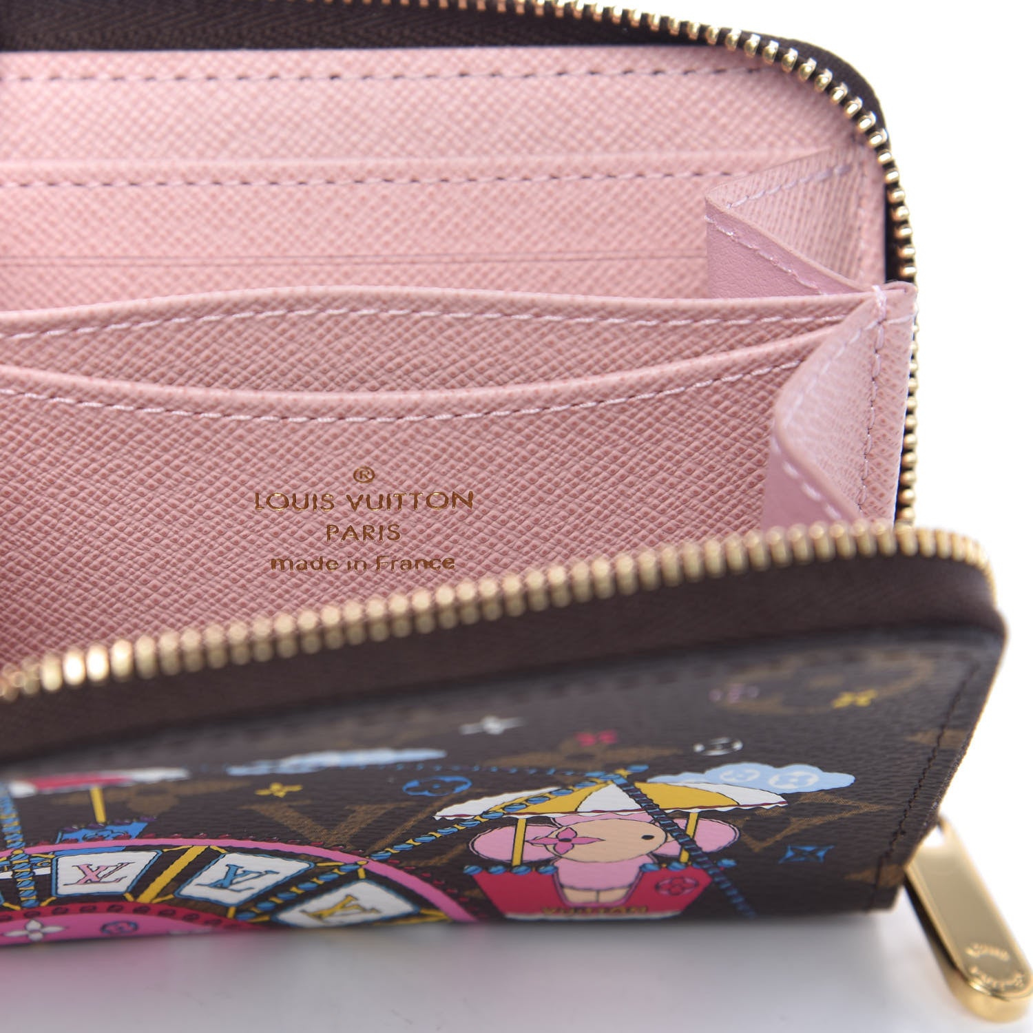 Louis Vuitton Monogram 2020 Christmas Animation Big Wheel Zippy Coin Purse Rose Ballerine 8 of 10