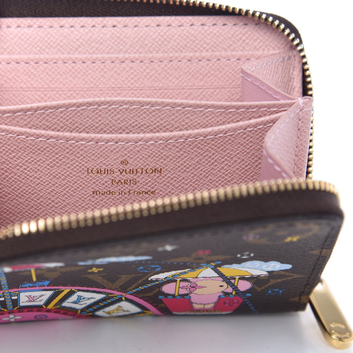 Monogram 2020 Christmas Animation Big Wheel Zippy Coin Purse Rose Ballerine