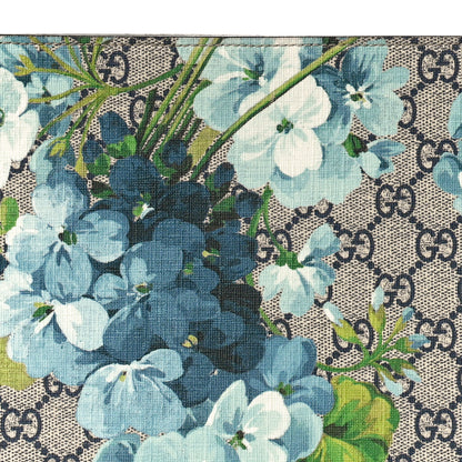 Gucci GG Supreme Monogram Blooms Large Cosmetic Case Beige Blue Navy Hibiscus Red 8 of 9