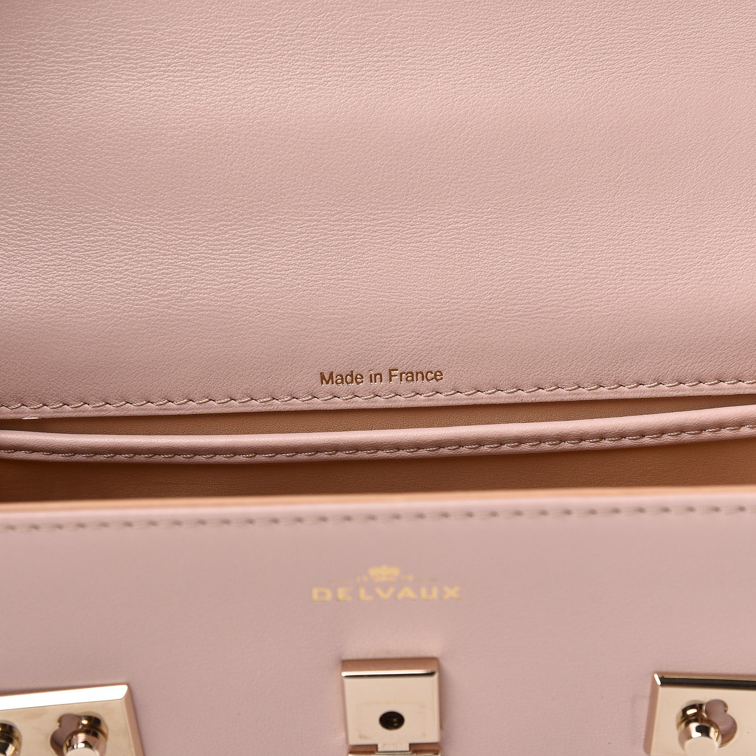 Delvaux Smooth Calfskin Mini Tempete Satchel Vision Pink 7 of 9