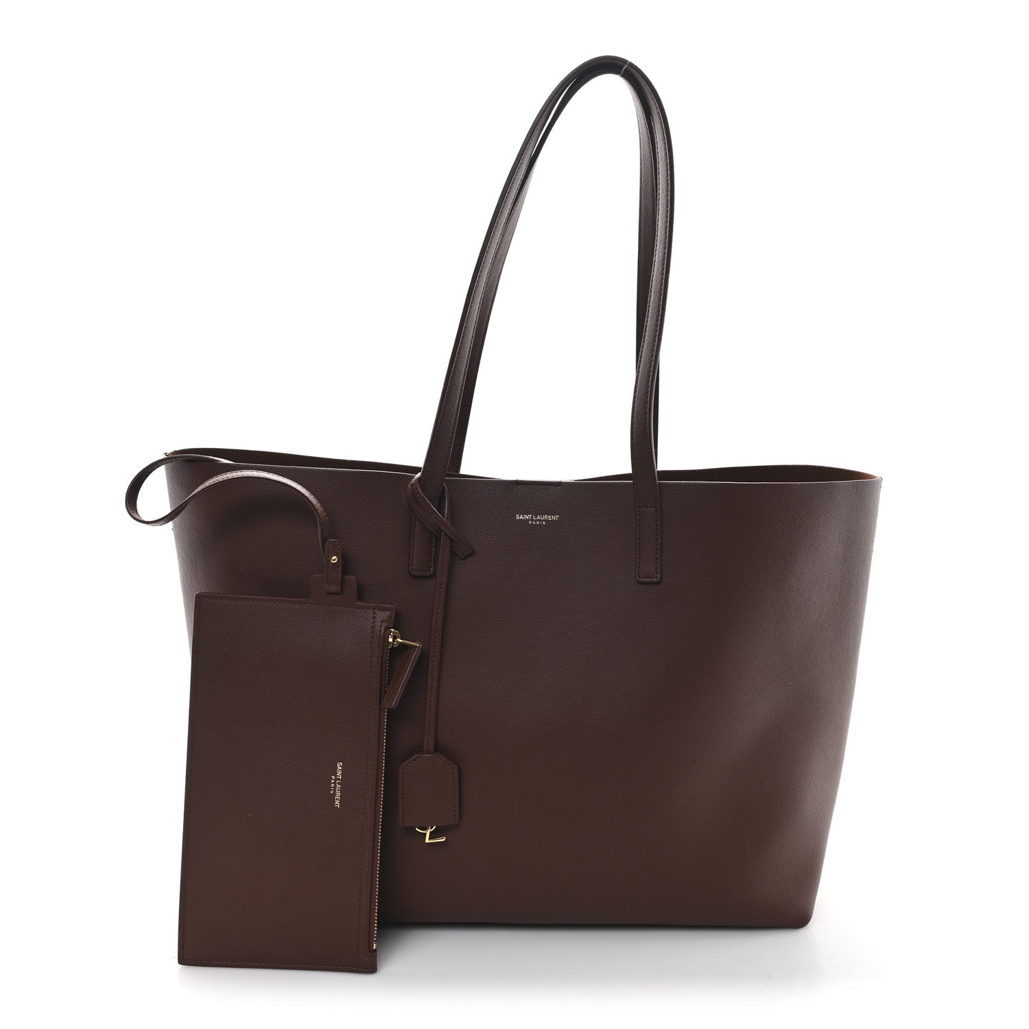 Saint Laurent Calfskin Large Shopping Tote Brandy 4 of 11