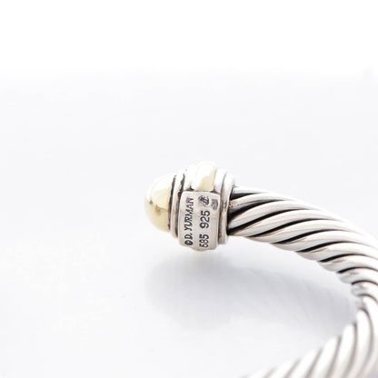 David Yurman Sterling Silver 14K Yellow Gold 7mm Cable Classics Bracelet 5 of 5