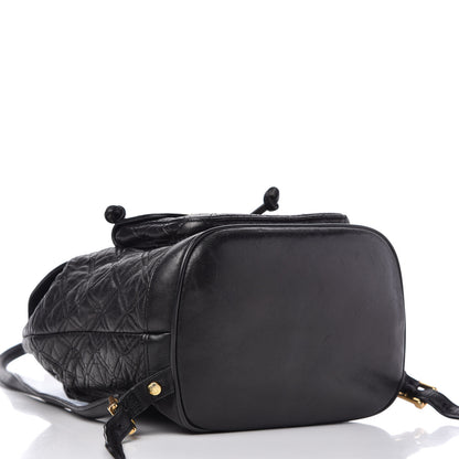 MCM Calfskin Quilted Studded Backpack Black 4 of 9