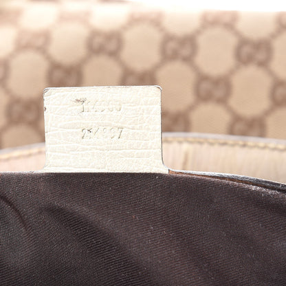 Gucci Monogram Large Horsebit Chain Hobo Off White 8 of 13