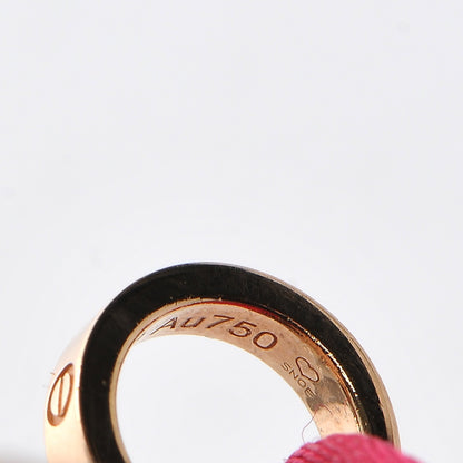 Cartier 18K Pink Gold Ceramic 4 Diamond LOVE Cord Bracelet Magenta 6 of 8