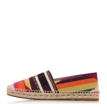 Christian Dior Cotton Embroidered Patchwork Granville Espadrille 39 Multicolor 1 of 4