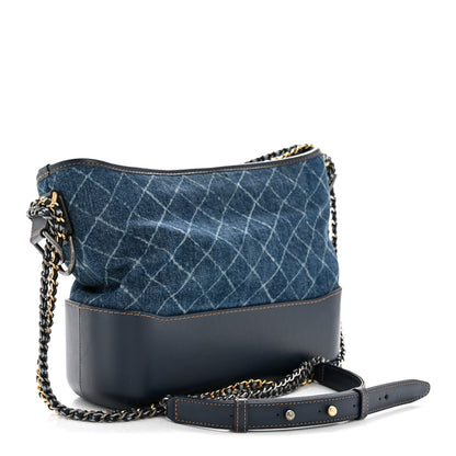 Chanel Denim Calfskin Medium Gabrielle Hobo Blue 3 of 13