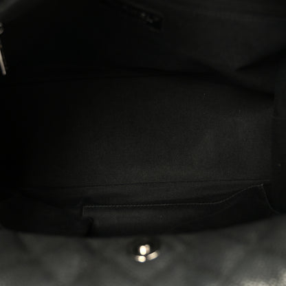 Chanel Iridescent Caviar Quilted Lady Pearly Tote Black 5 of 10