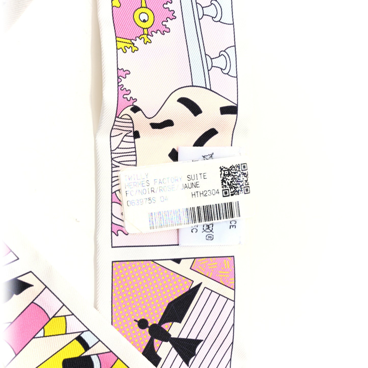 Silk Factory Suite Twilly Black Rose Jaune