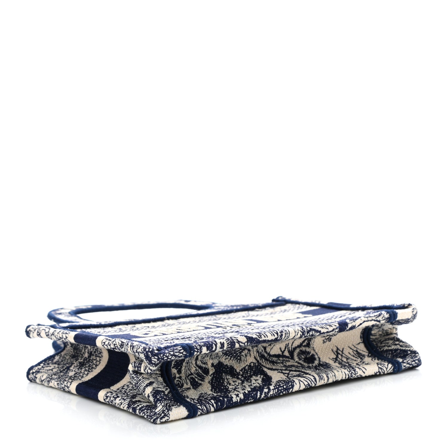 Christian Dior Canvas Embroidered Mini Toile De Jouy Book Tote Blue 4 of 10