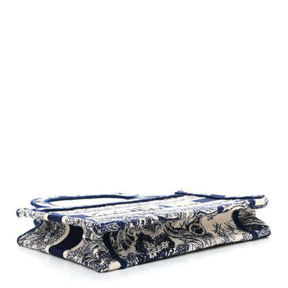 Christian Dior Canvas Embroidered Mini Toile De Jouy Book Tote Blue 4 of 10