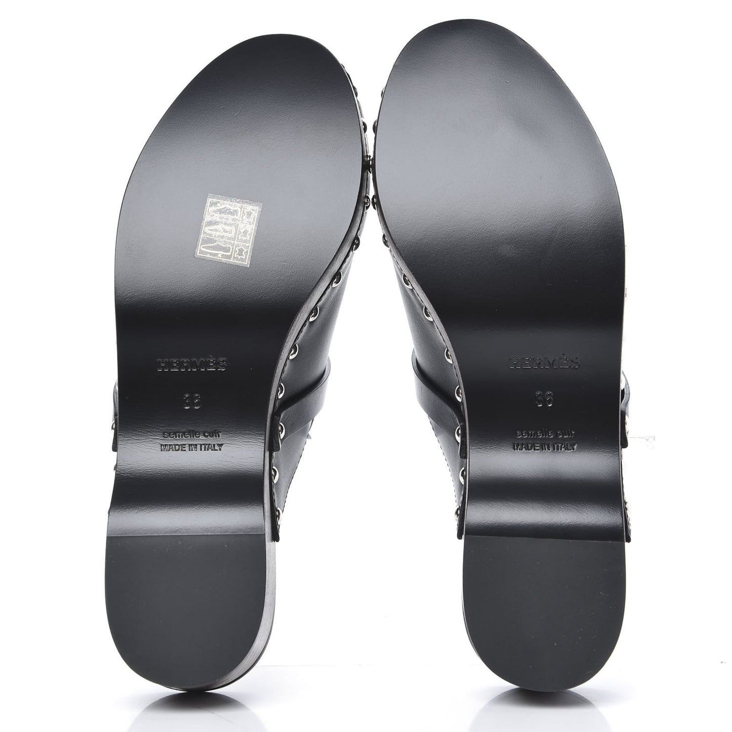 Calfskin Carlotta Mules 36 Black