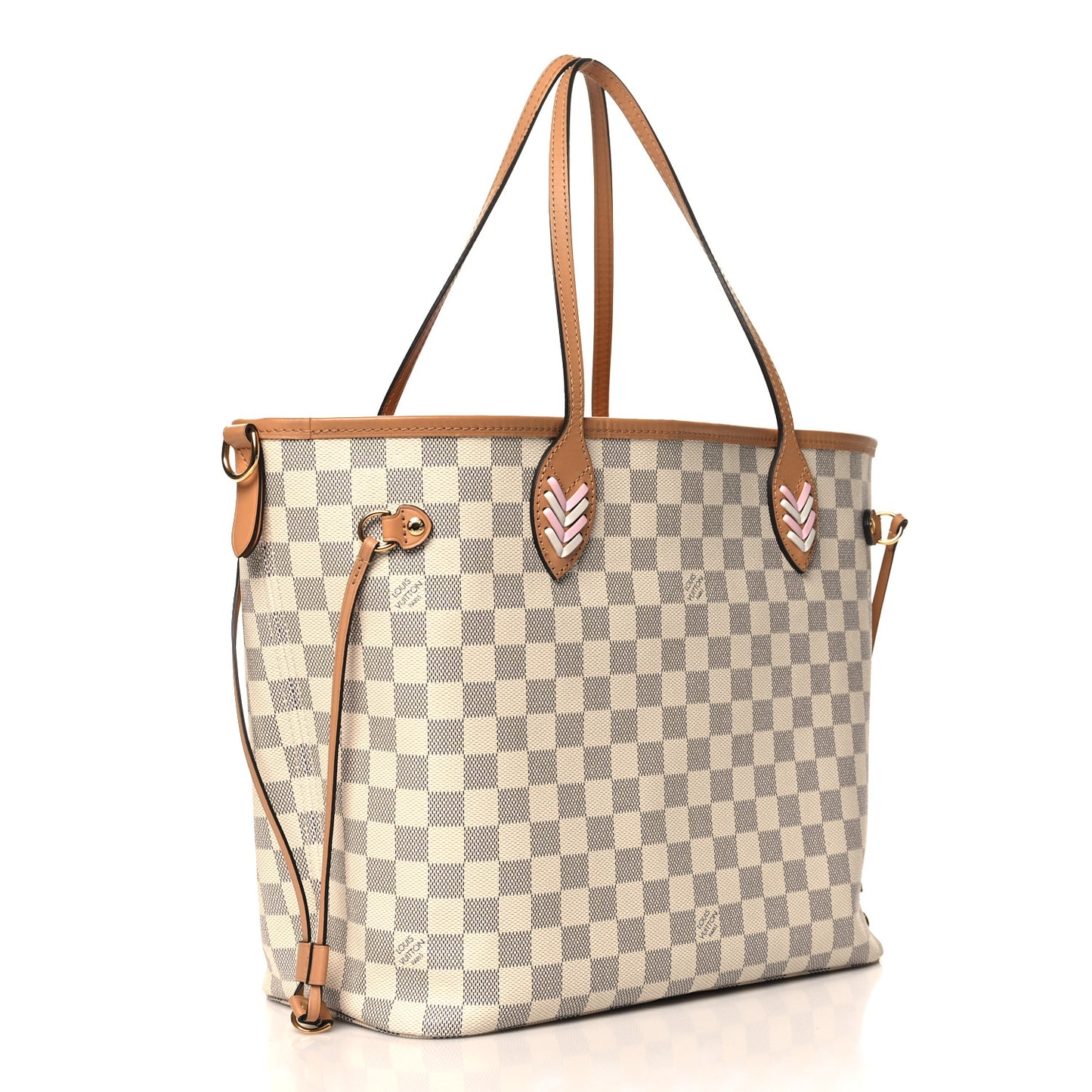 Damier Azur Braided Neverfull MM Orange